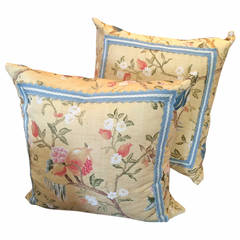 Pair of Gorgeous Vintage Scalamandre Fabric Pillows 1