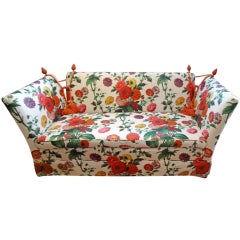 Vintage Knole style sofa with Lee Jofa Floral Fabric
