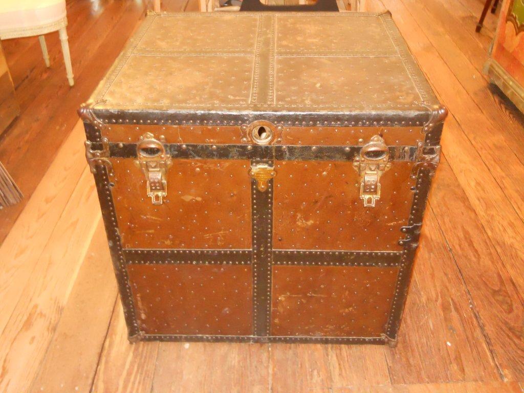 Vintage Leather and Nailhead Trunk