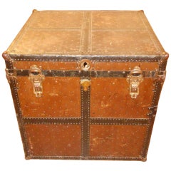 Vintage Leather and Nailhead Trunk