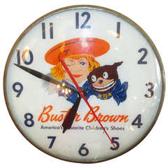 Rare Vintage Buster Brown Wall Clock