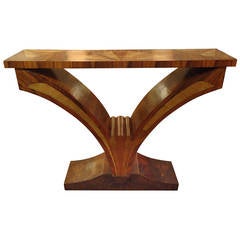 Deco Style Custom Exotic Wood Console