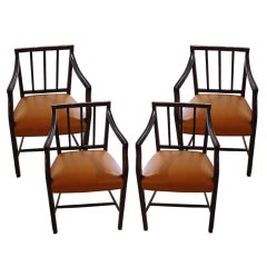 Vintage Set of 4 Stunningly Handsome Armchairs