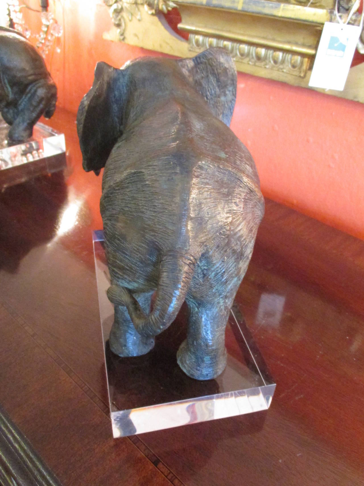 Fabulous Pair of Bronze Elephants In Excellent Condition In Hopewell, NJ