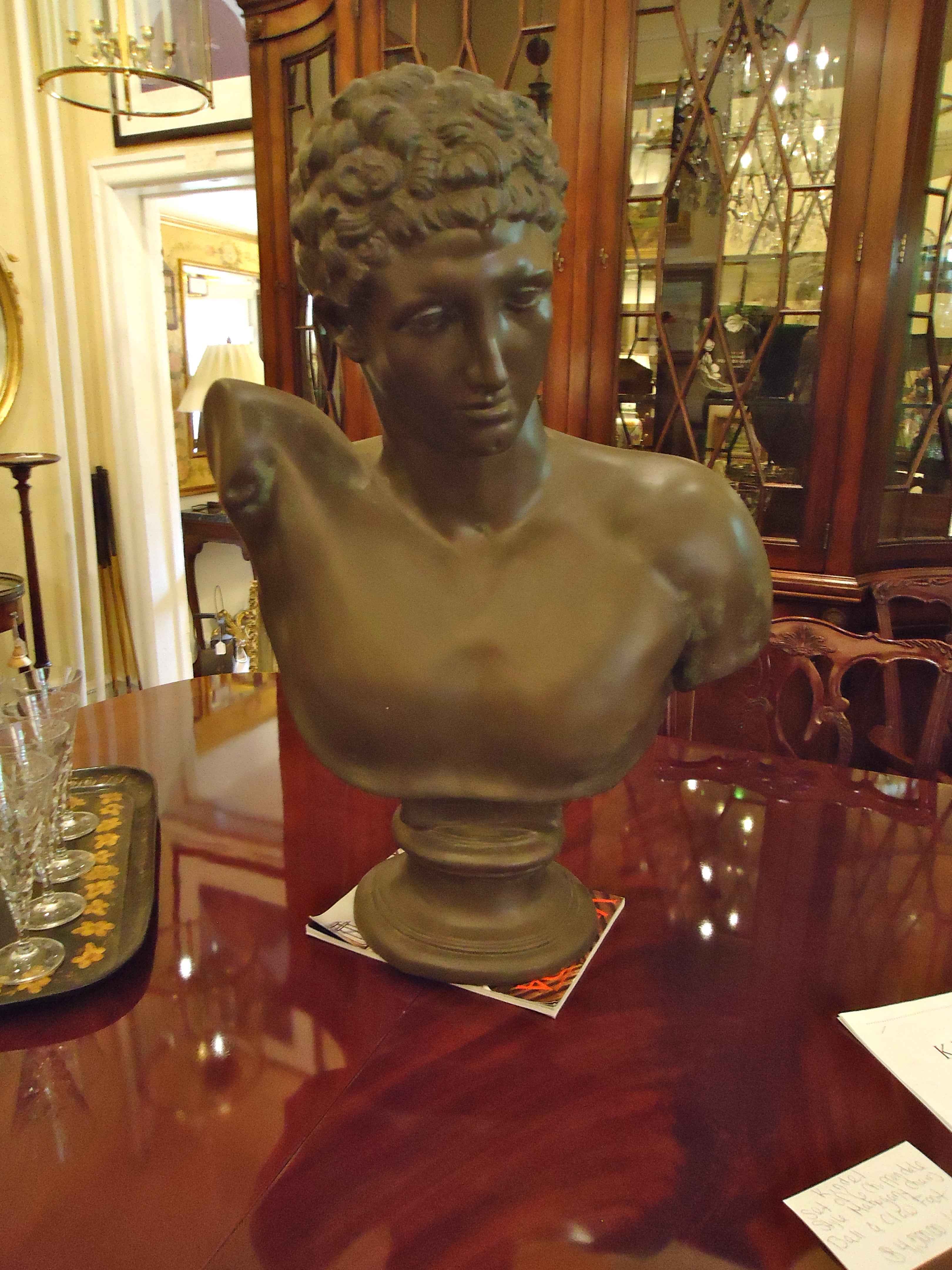 Large Fiberglass Bust of Hermes