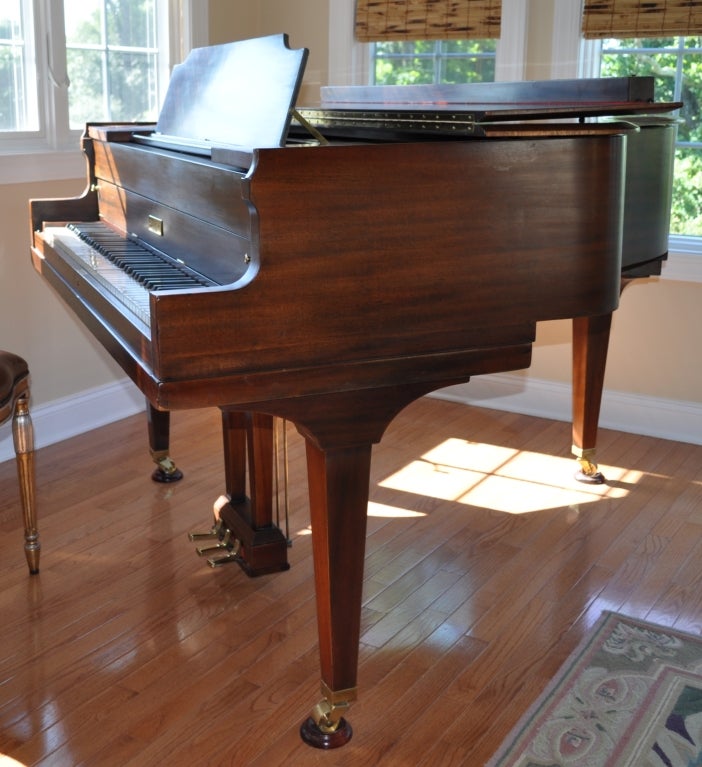 Restored Baby Grand Piano by Lindeman and Sons of New York
20th Century
Beautiful completely restored baby grand piano by Lindeman and Sons of New York.  Professionally restored in 2003.  Keys are original.  Serial Number: 141518.
 Approximately