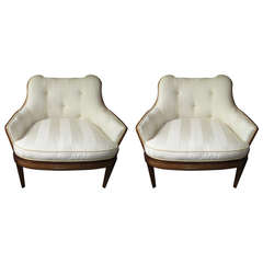 Vintage Swanky Pair of 1960s Club Chairs