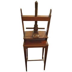 Elegant Antique Mahogany Book Press
