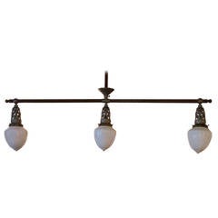 One-of-a-Kind Mixed Metal Trio Light Fixture