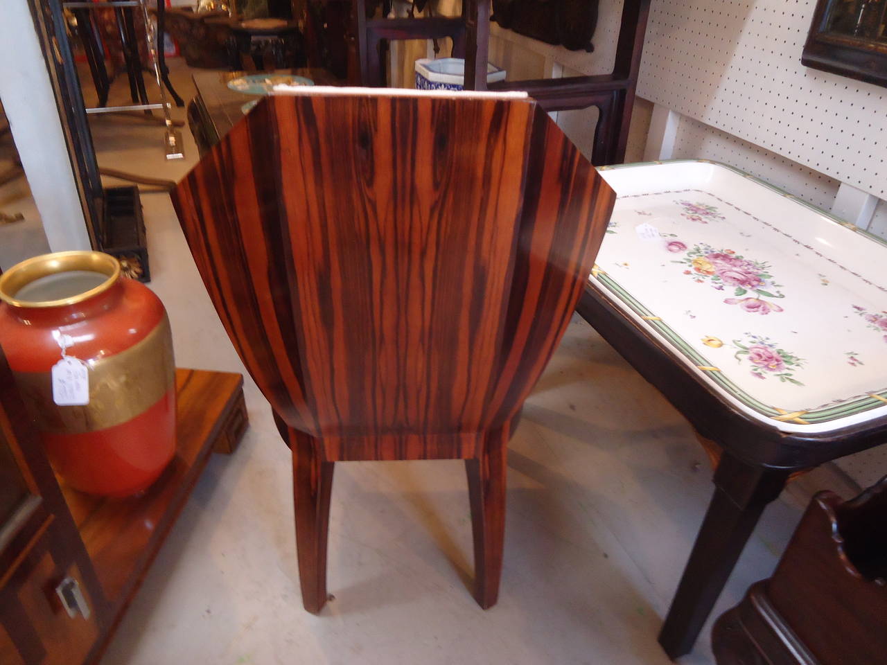French Set of Four Glamorous Art Deco Dining Chairs