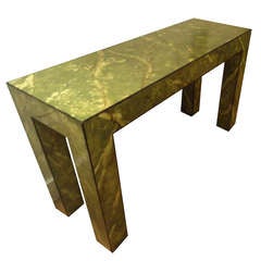 Faux Marble Parsons Style Console
