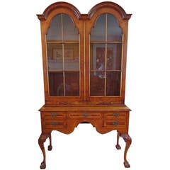 Mixed Wood Double Dome China Cabinet