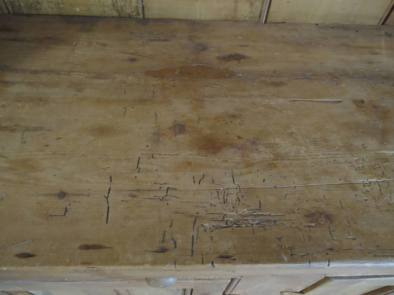 Rustic Irish Natural Wood Hutch Cabinet 2