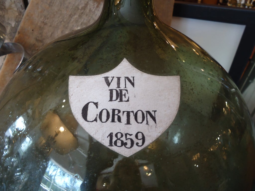 Antique Blown Glass French Wine Bottle
