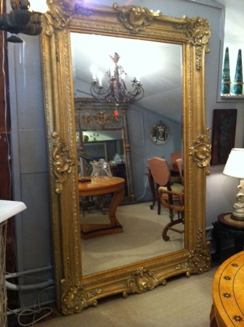 Enormous and Ornate Gilded Mirror