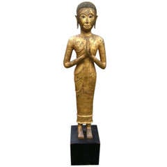 Magnificent Early 19th Century Bronze Thai Buddha Monk 11