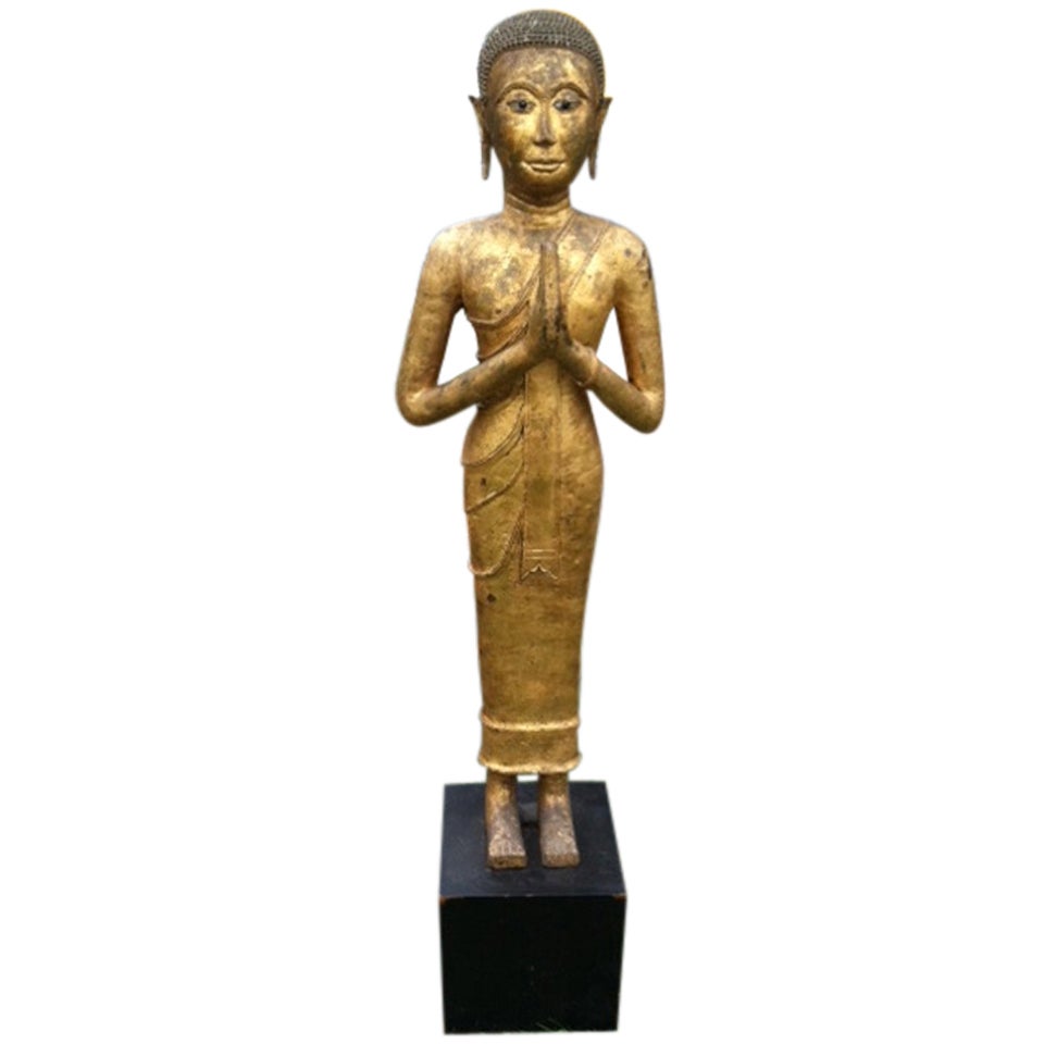 Magnificent Early 19th Century Bronze Thai Buddha Monk