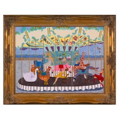 "Ile de Re" Carousel Painting and Collage 9