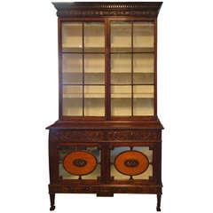 Antique Exquisite Georgian III Bookcase Cabinet