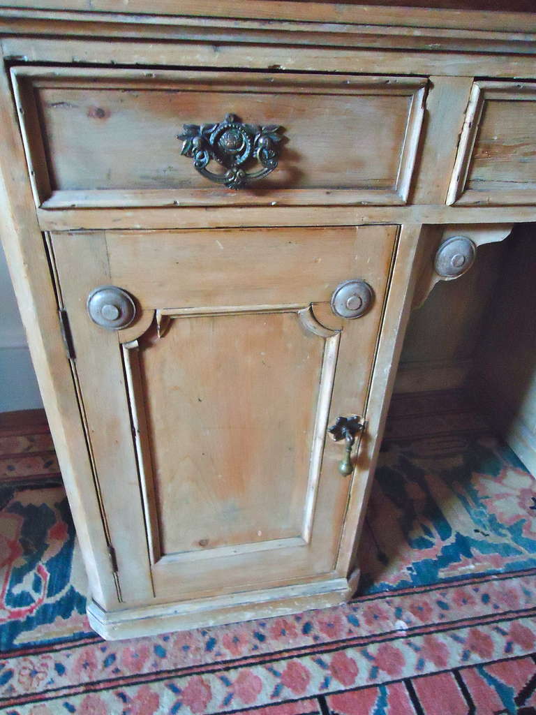 Rustic Rugged and Big Antique Pine Desk