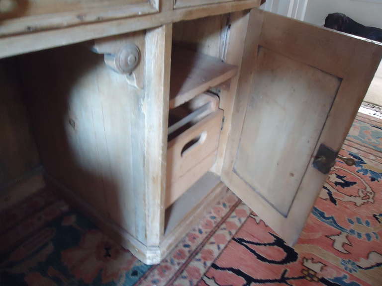 20th Century Rugged and Big Antique Pine Desk
