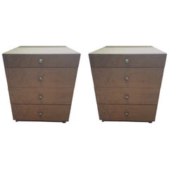 Pair of Tiger Maple Chests or Nightstands
