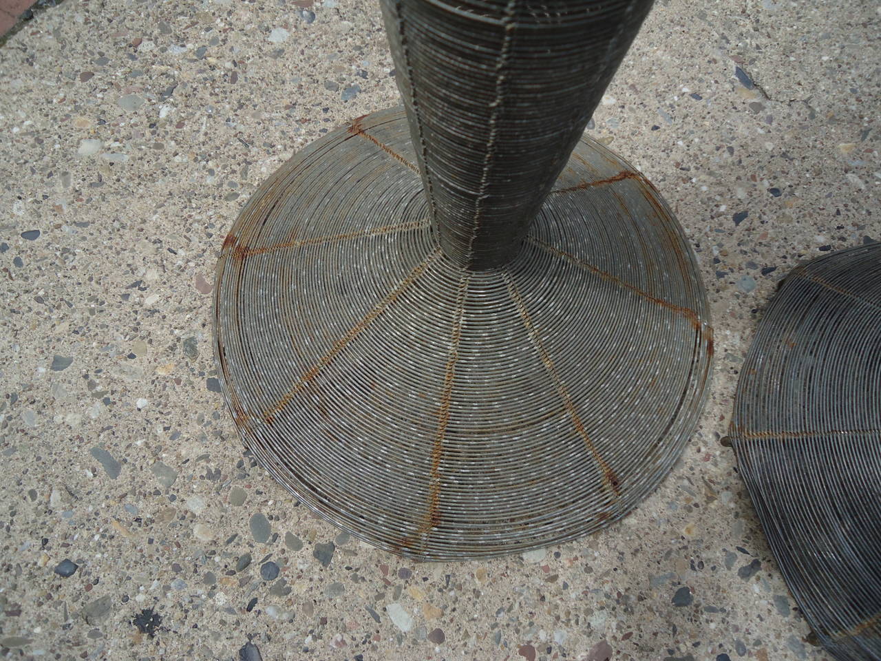 Monumental Pair of French Wire Decorative Urns 1