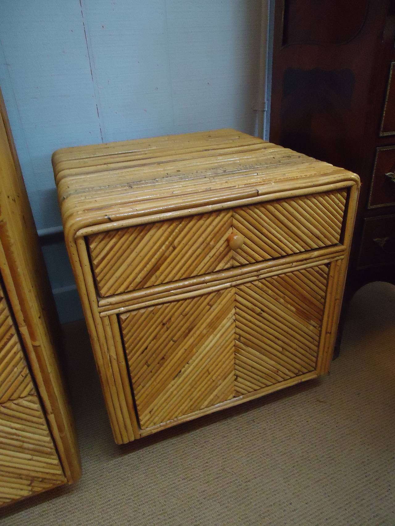 Mid-Century Modern Bamboo Chest of Drawers 1
