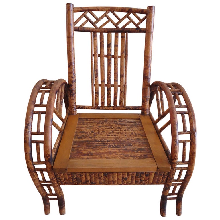 Wonderful Bamboo Club Chair at 1stDibs