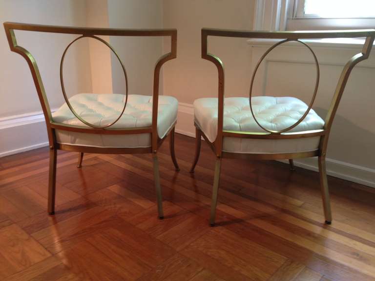 Superbly Stylish Sleek Billy Haines Slipper Chairs In Excellent Condition In Hopewell, NJ
