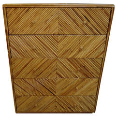 Mid-Century Modern Bamboo Chest of Drawers