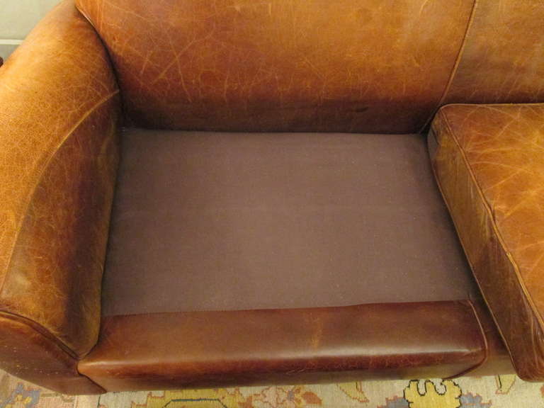 Handsome Distressed Leather Sofa 2