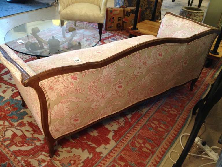 Vintage French Sofa with Designer Print Upholstery 2