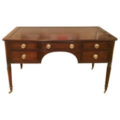Traditional Mahogany and Tooled Leather Kittinger Desk