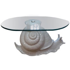 Italian Ceramic Snail Table