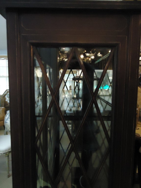 Antique "RJ Horner" Mahogany and Satinwood Vitrine