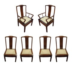 Retro Set of Mahogany Henredon Dining Chairs