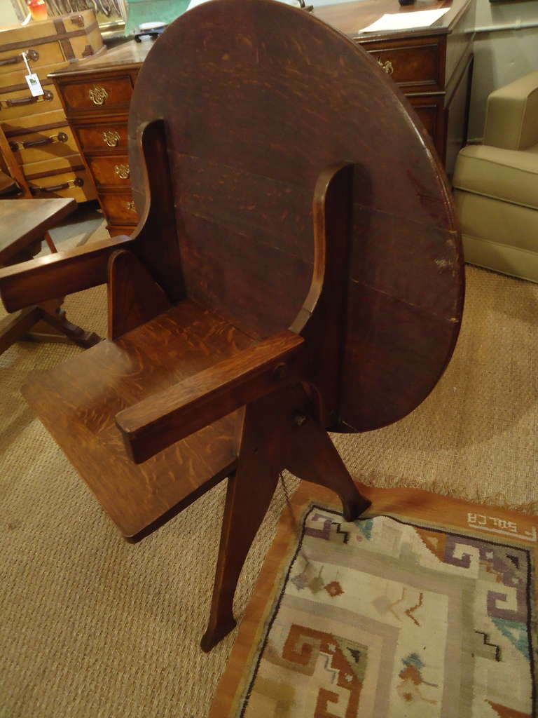 Metamorphic Arts and Crafts Chair and Table In Excellent Condition In Hopewell, NJ