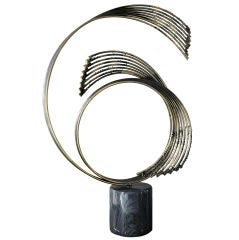 Curtis Jere Brass Sculpture on Marble Base