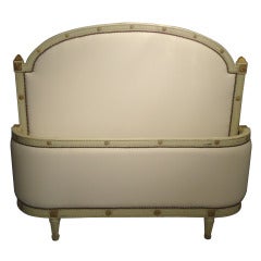 Antique Romantic French Upholstered Double Bed