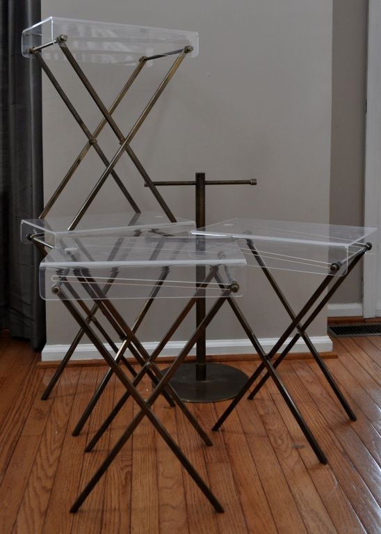 TV Tray Tables & Stand vintage ATTRB. Charles Hollis Jones