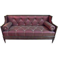 Fabulous Baltic Neoclassical Yew and Parquetry Sofa