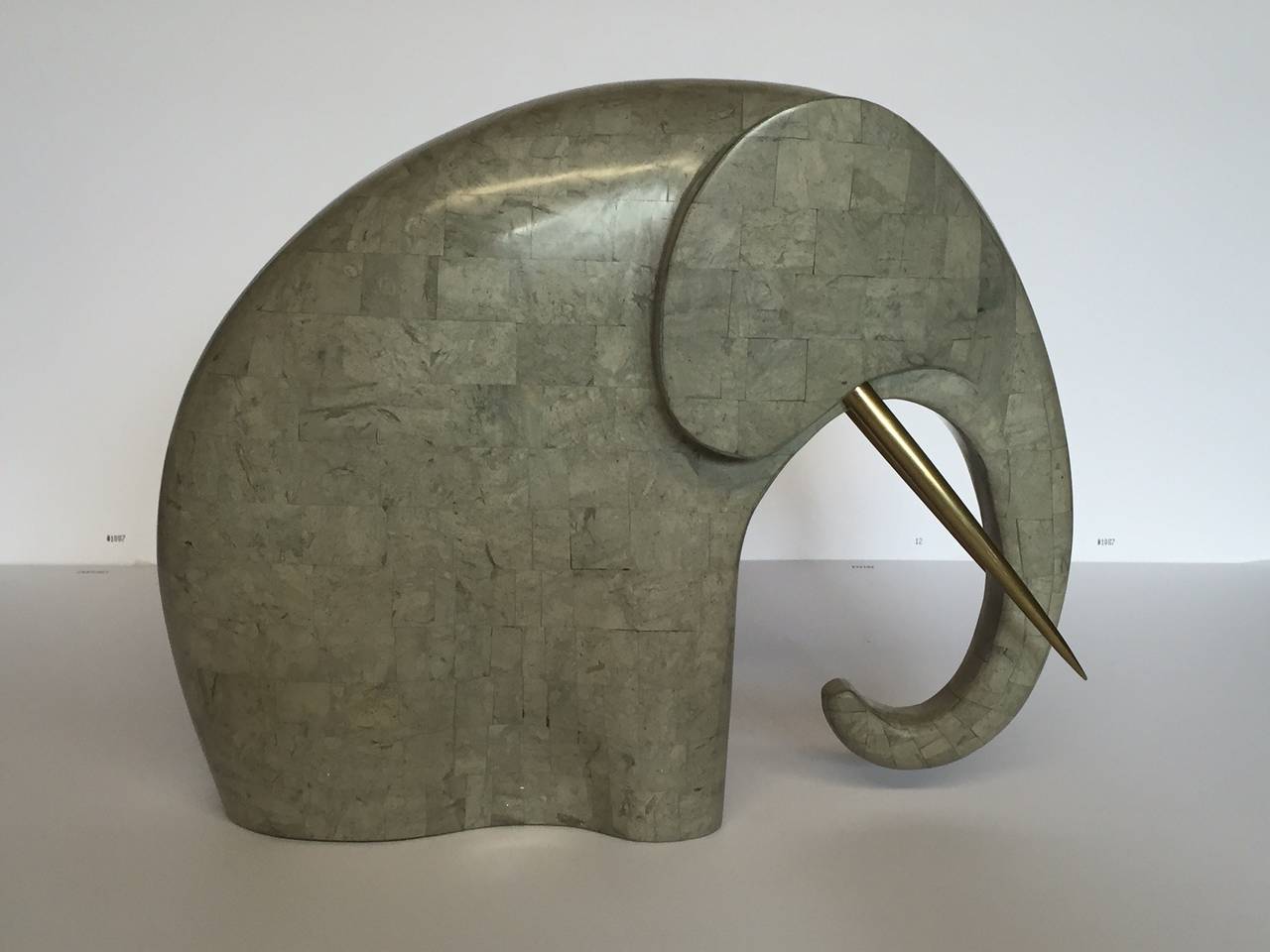Tessellated Stone Abstract Elephant Sculpture at 1stDibs