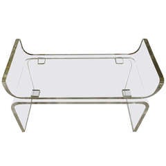 Vintage Cool as Ice Lucite Bench