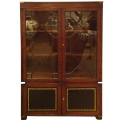 English Mahogany Campaign Style Bookcase