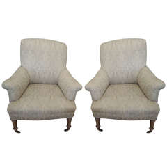 Pair of Smart Tailored Vintage Club Chairs