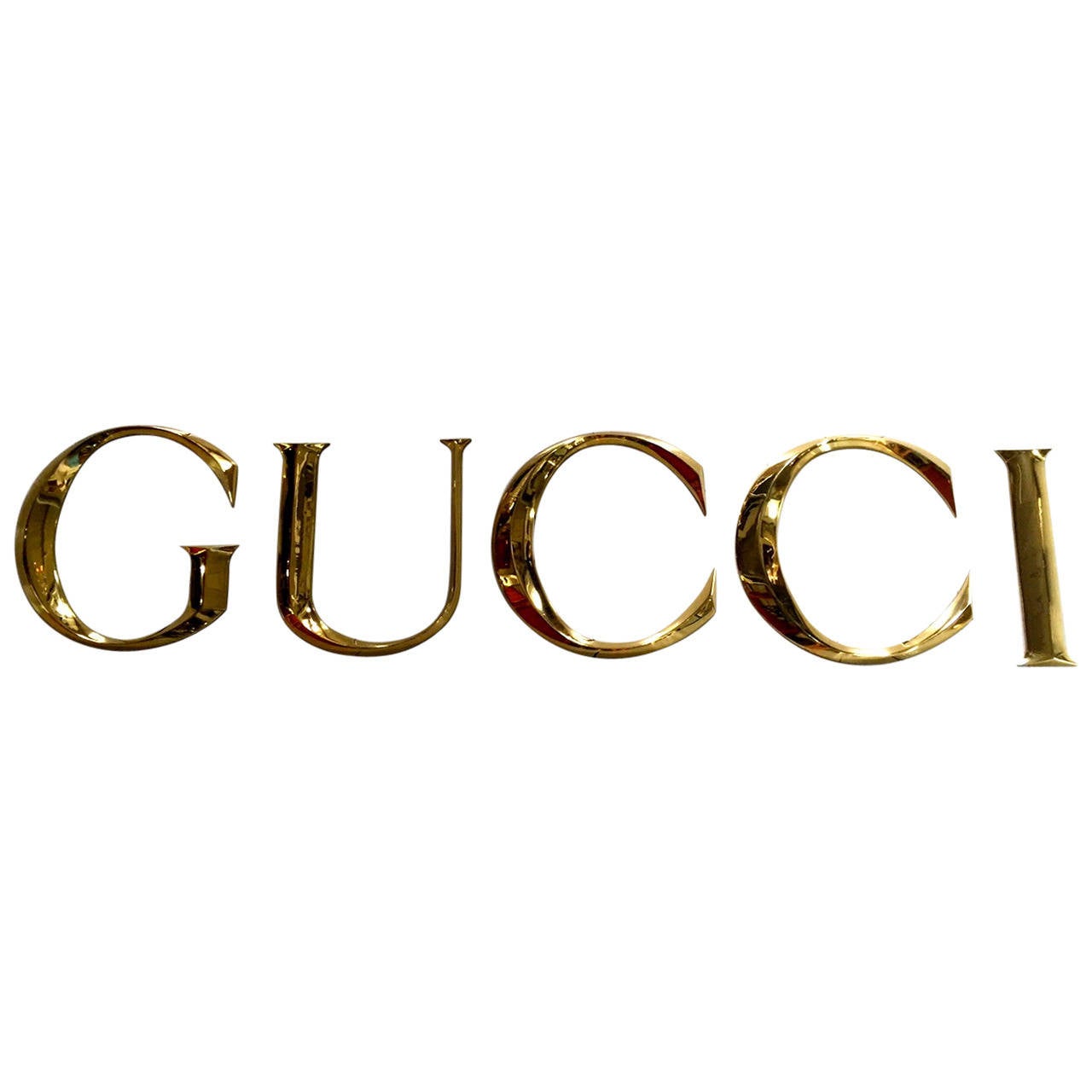 Wonderful Brass Gucci Letters at 1stDibs | gucci tiles