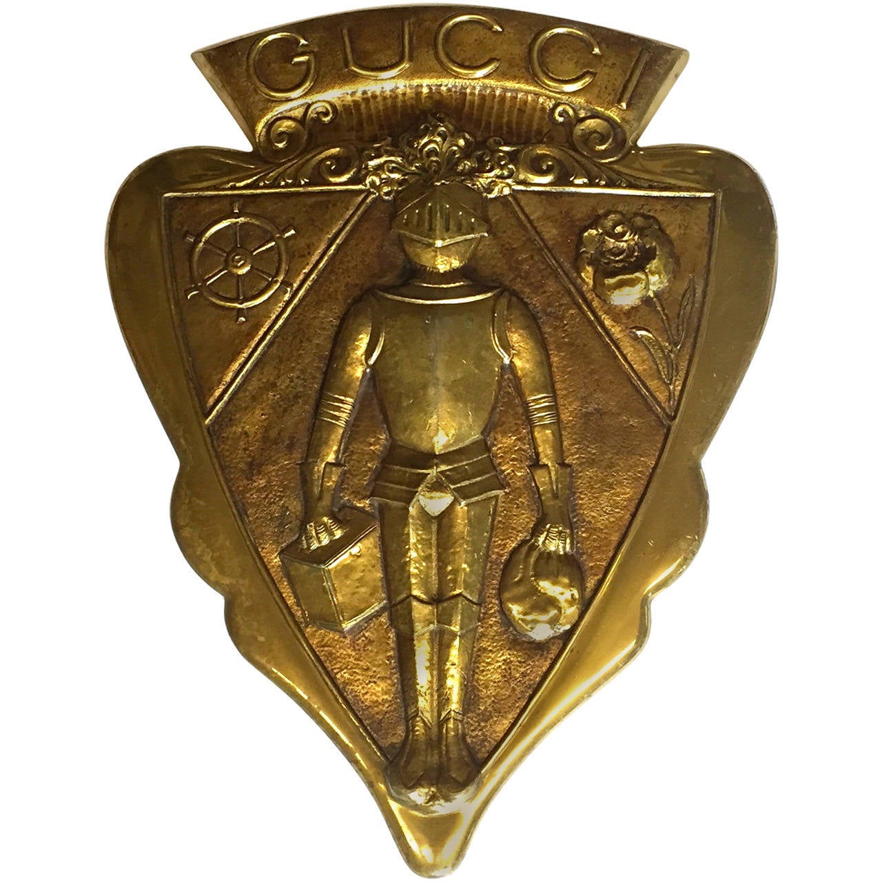 Wonderful Large Solid Brass Gucci Shield at 1stDibs | gucci shield logo,  gucci shields, gucci plaque
