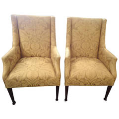 Pair of 1940s Armchairs in Lee Jofa Fabric