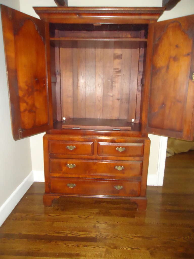 Wood Antique Armoire TV Cabinet